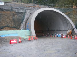 竹割り型坑門工 竹割り型坑門工